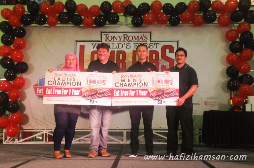 Juara Makan Lamb Rib Tony Roma's Melaka Boleh